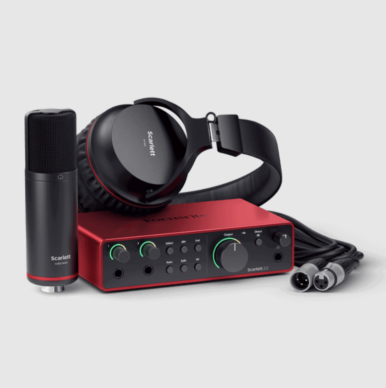 ออดิโออินเตอร์เฟส FOCUSRITE SCARLETT 2I2 STUDIO (4TH GEN) RECORDING BUNDLE_1